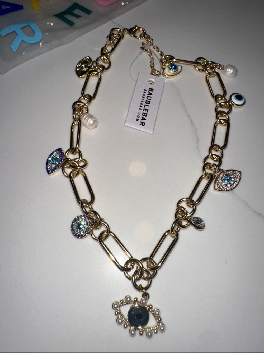 NWT BAUBLEBAR Evil Eye Charm Necklace